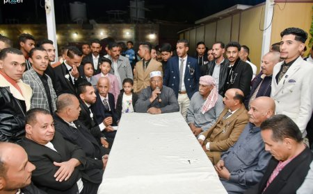 لاستاذ احمد سلما يحتفل بعقد قرأن جله مصطفي وأسرة عمل الجريدة تشارك لفرحه