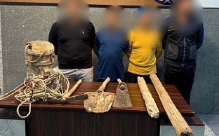 ضبط 4 أشخاص المطرية القاهرة ال قيامهم بأعمال الحفر والتنقيب غير المشروع بقصد الحث عن الآثار