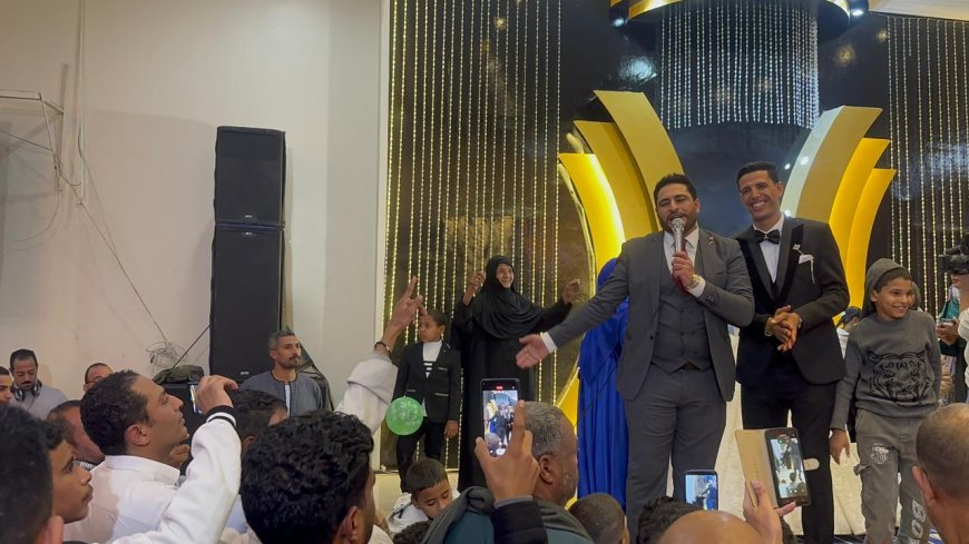 كبار عائلت الصعيد يحتفلون بزفاف نجليهم عائلة ال عسر وعائلة ال عوض الله " بمحافظه قنا "