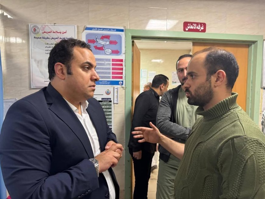 " الدكتور أحمد رزق "  بمرور مفاجئ على مستشفى بلطيم التخصصي للتأكد من حسن سير العمل وتلقي المرضى الرعاية الطبية الكاملة