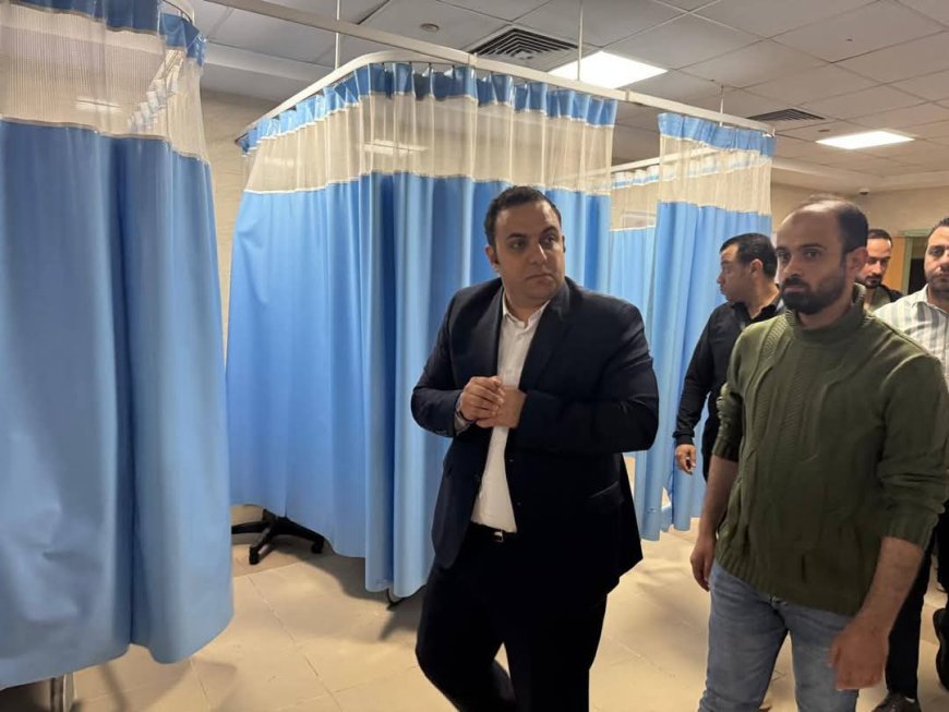 " الدكتور أحمد رزق "  بمرور مفاجئ على مستشفى بلطيم التخصصي للتأكد من حسن سير العمل وتلقي المرضى الرعاية الطبية الكاملة
