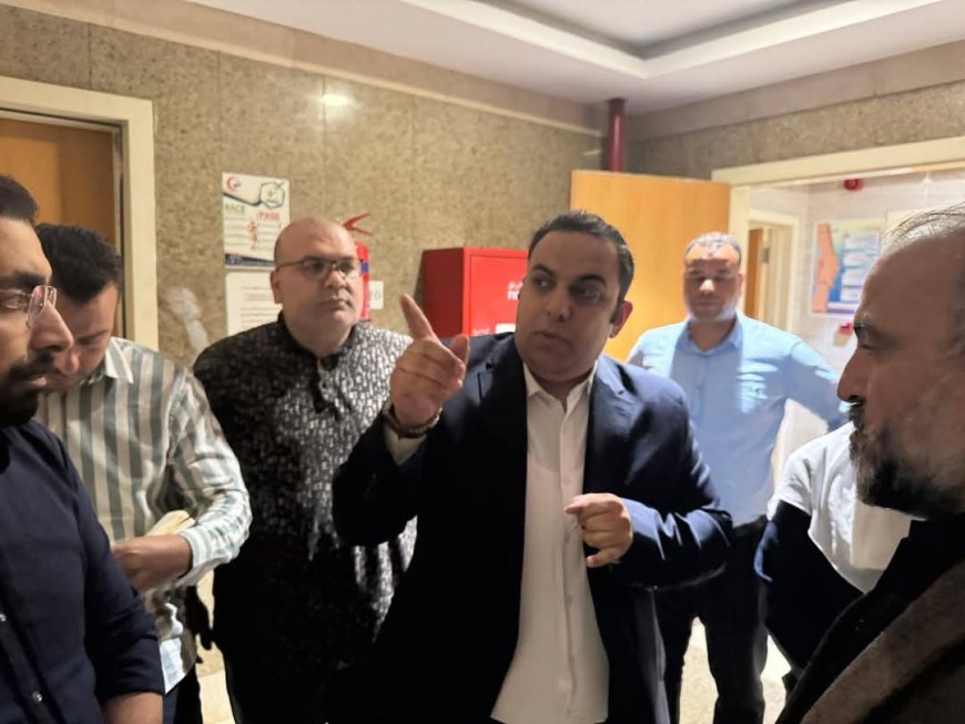 " الدكتور أحمد رزق "  بمرور مفاجئ على مستشفى قلين التخصصي للتأكد من حسن سير العمل وتلقي المرضى الرعاية الطبية الكاملة