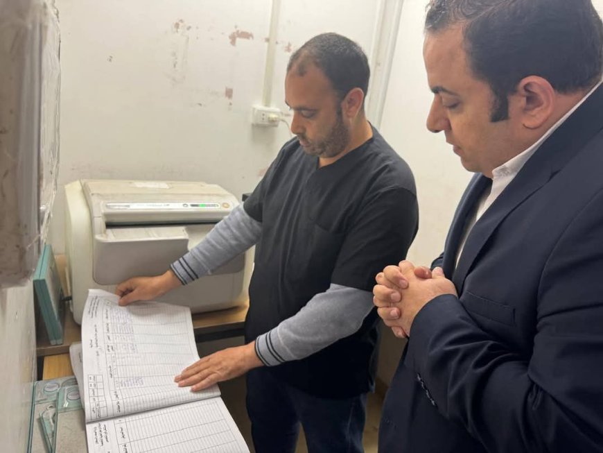 " الدكتور أحمد رزق "  بمرور مفاجئ على مستشفى قلين التخصصي للتأكد من حسن سير العمل وتلقي المرضى الرعاية الطبية الكاملة