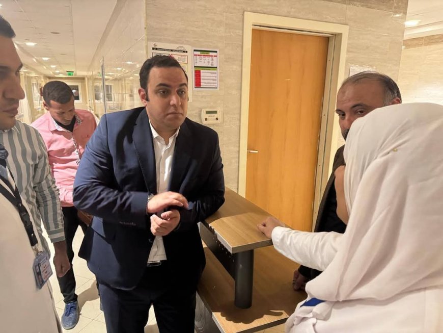 " الدكتور أحمد رزق "  بمرور مفاجئ على مستشفى قلين التخصصي للتأكد من حسن سير العمل وتلقي المرضى الرعاية الطبية الكاملة