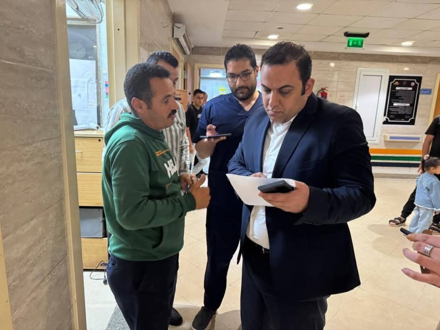 " الدكتور أحمد رزق "  بمرور مفاجئ على مستشفى قلين التخصصي للتأكد من حسن سير العمل وتلقي المرضى الرعاية الطبية الكاملة