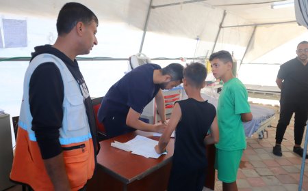 الهلال الأحمر الفلسطيني يعزز الاستجابة الصحية بمستشفى ميداني متكامل غرب خانيونس