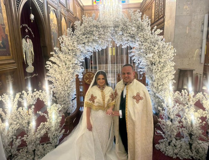 زفاف العروسين المهندس وائل إبراهيم  و المحاسبة  راندا جمال  يحتفلون للية العمر  فى حضور الأهل والاصدقاء بمحافظة القاهرة