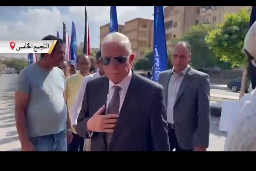 لواء خالد فودة محافظ جنوب سيناء السابق يدلى صوته الانتخابات مجلس الشيوخ