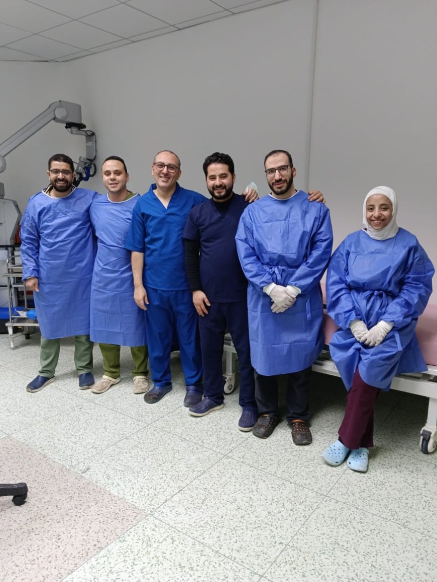 " مستشفى ١٥ مايو  النموذجي " تتصدى المركز الأول ديما بمجهودات فريق الجهاز الهضمي  في تقديم خدمات مناظير القنوات المرارية