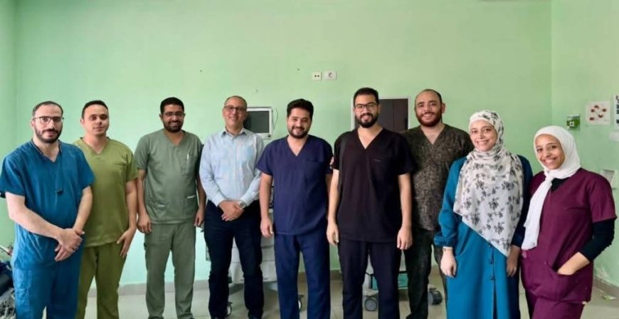 " مستشفى ١٥ مايو  النموذجي " تتصدى المركز الأول ديما بمجهودات فريق الجهاز الهضمي  في تقديم خدمات مناظير القنوات المرارية