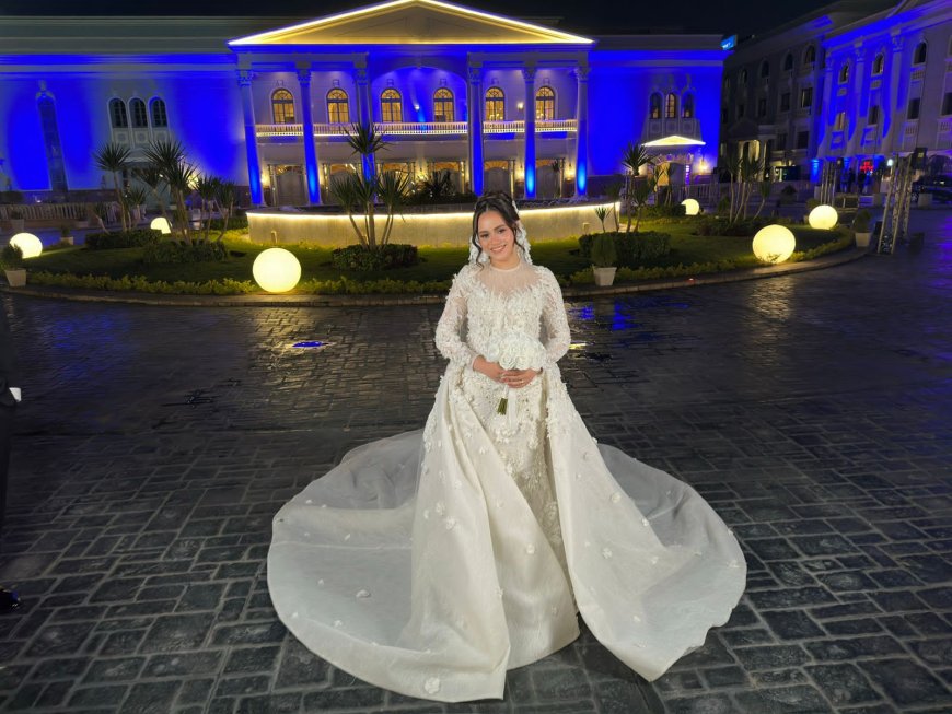 العروسين مصطفى و ملك يحتفلون بليلة العمر فى حضور الأهل والاصدقاء بمحافظة القاهرة