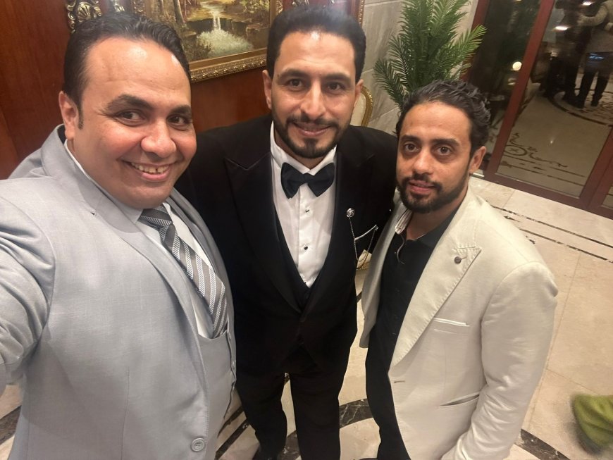 العروسين مصطفى و ملك يحتفلون بليلة العمر فى حضور الأهل والاصدقاء بمحافظة القاهرة