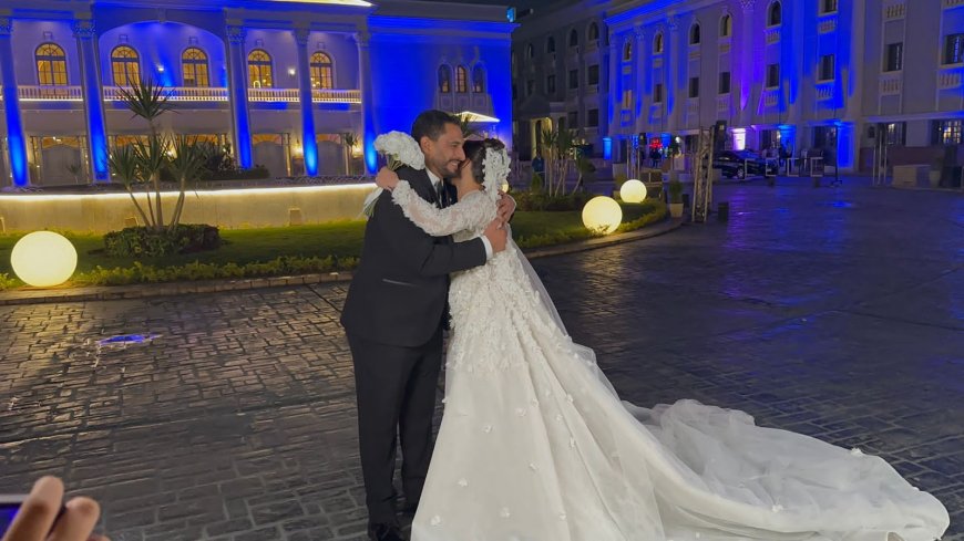 العروسين مصطفى و ملك يحتفلون بليلة العمر فى حضور الأهل والاصدقاء بمحافظة القاهرة