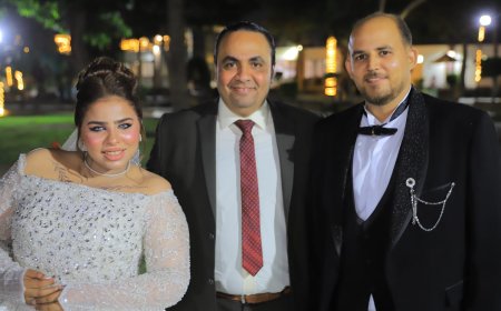 مصطفى مكي: خالص التهاني للعروسين وعائلات آل جلال وآل هاشم.. ونتمنى لهما حياة زوجية سعيدة